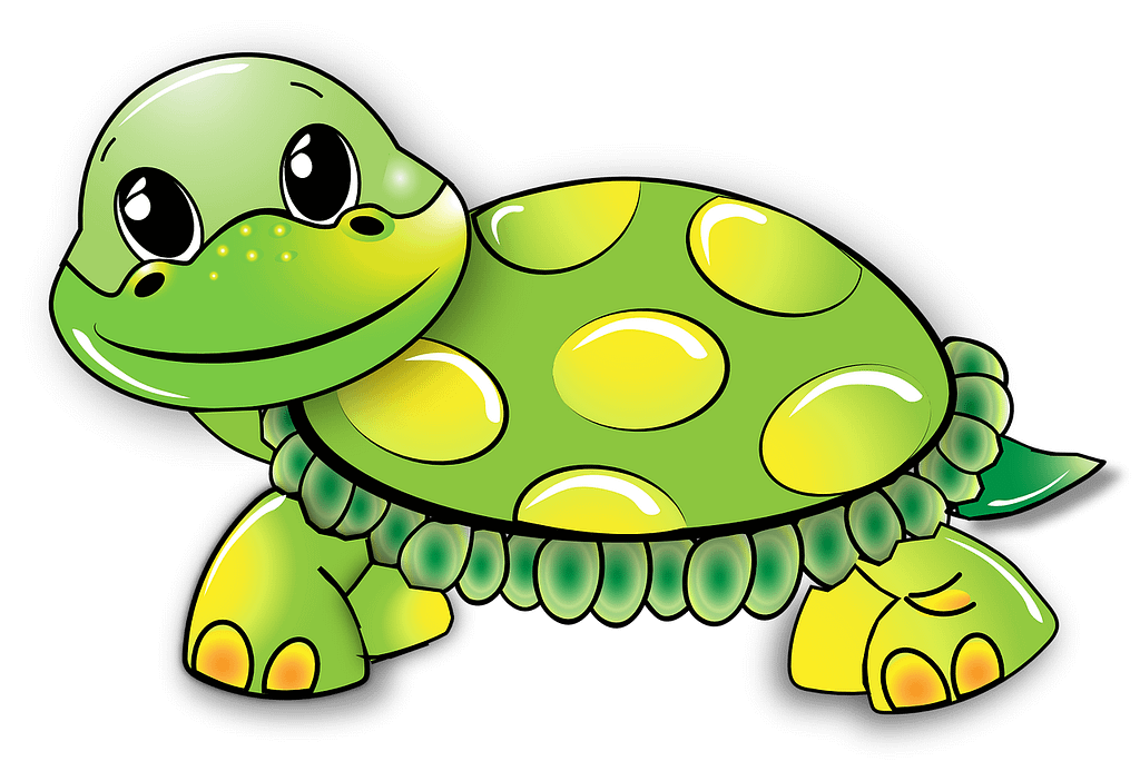 Image used under a Collective Commons License from https://pixabay.com/vectors/turtle-funny-green-1021521/
