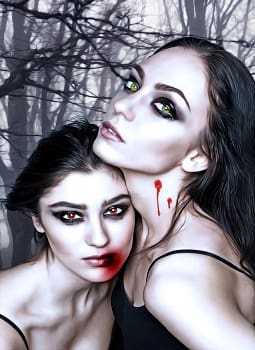 Image used under a Collective Commons License from: https://pixabay.com/en/vampires-vamps-female-couple-1846887/